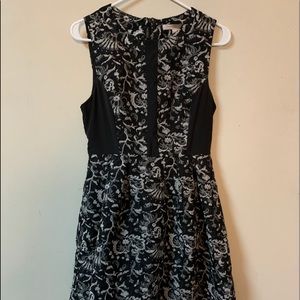 Black White Short Formal Dress